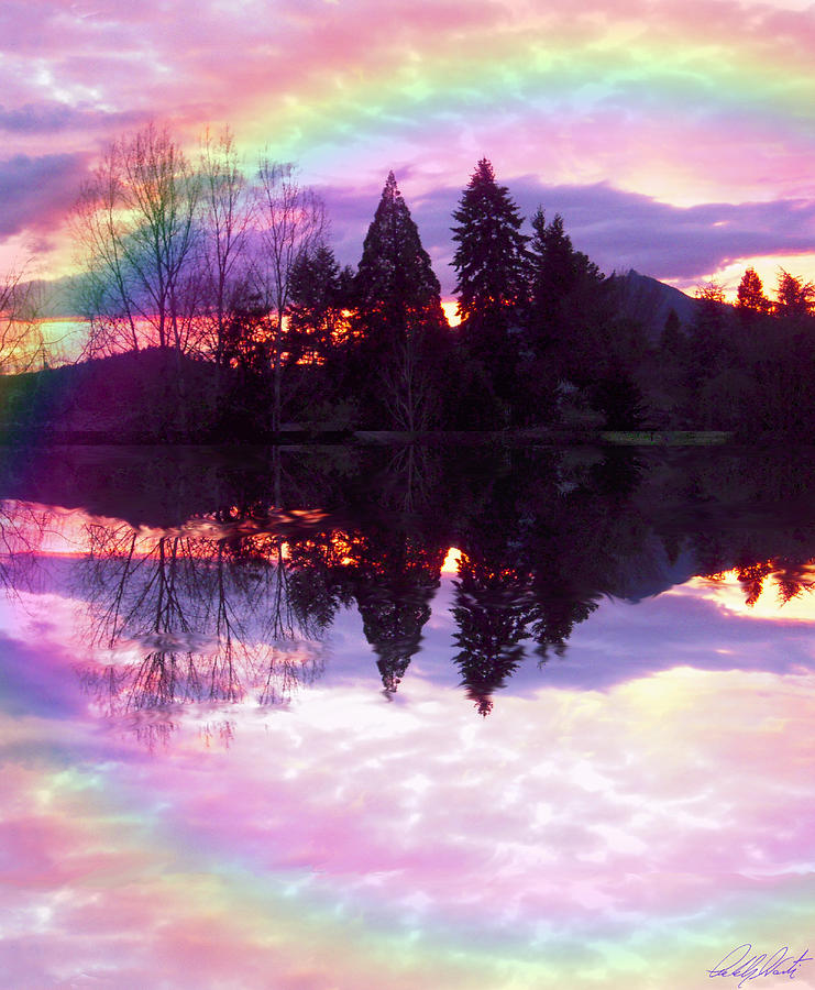 Rainbow Sunset Oregon Photograph by Michele Avanti