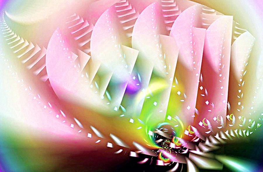 Abstract Digital Art - Rainbow Thoughts   ENHANCED VERSION by Rebecca Phillips