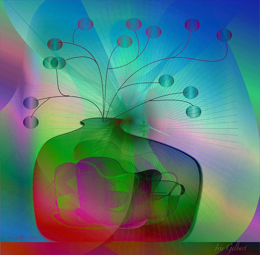 Rainbow Vase Digital Art by Iris Gelbart