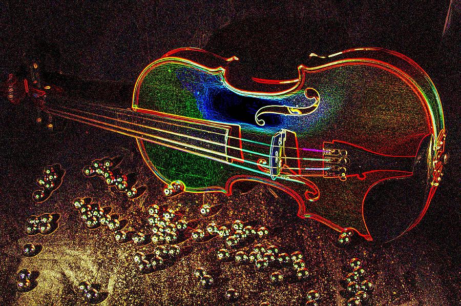 Rainbow Violin Photograph by Gerald Kloss