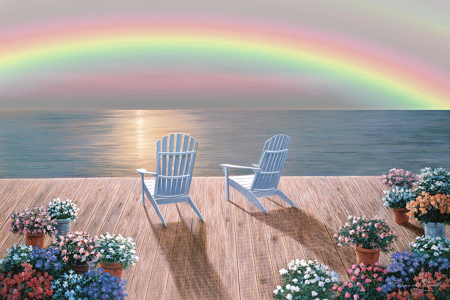 Rainbow Wishes Painting by Diane Romanello