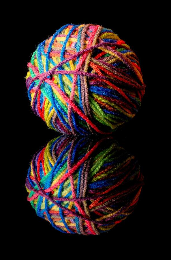 Rainbow Yarn and Reflection Photograph by Jim Hughes