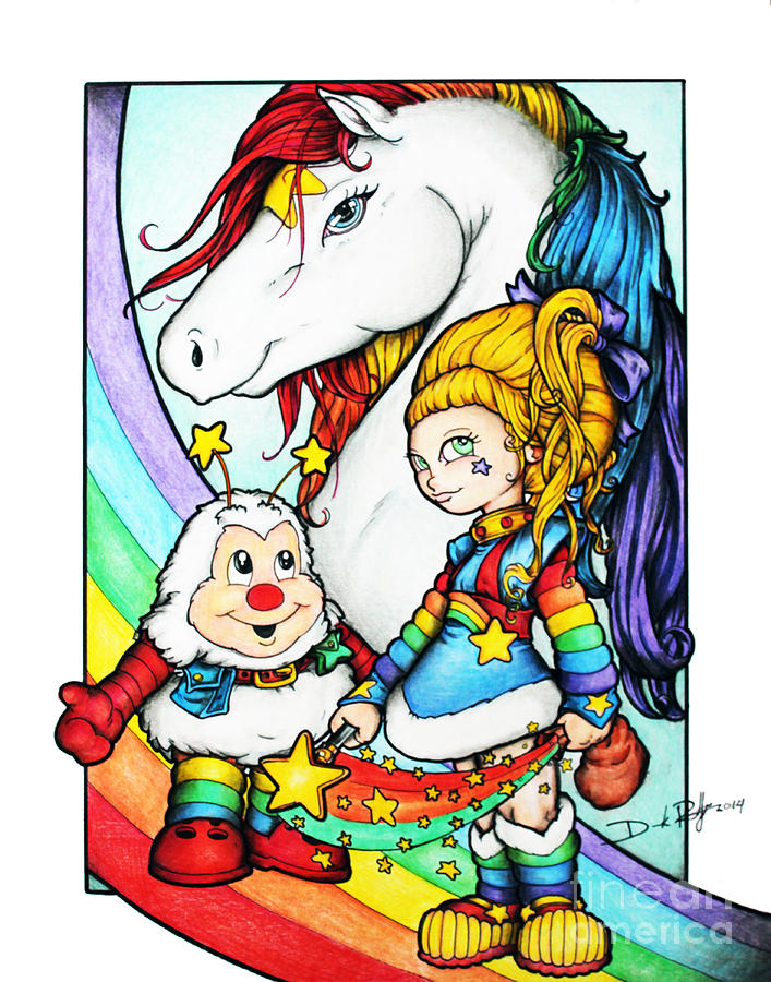 Horse Drawing - Rainbows Briter by Derrick Bruno