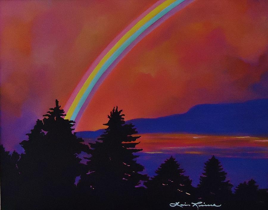 Tree Painting - Rainbows End by Lois Rivera
