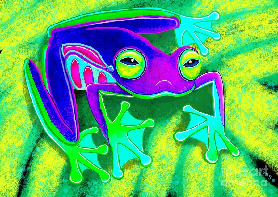 Rainforest Frog Painting by Nick Gustafson