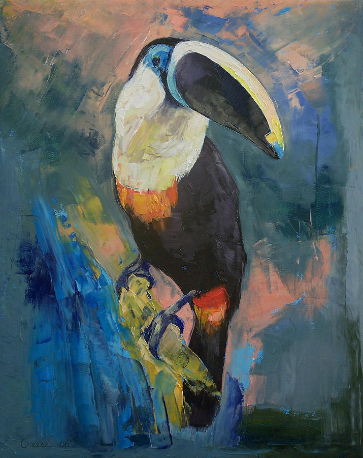 Toucan Painting - Rainforest Toucan by Michael Creese