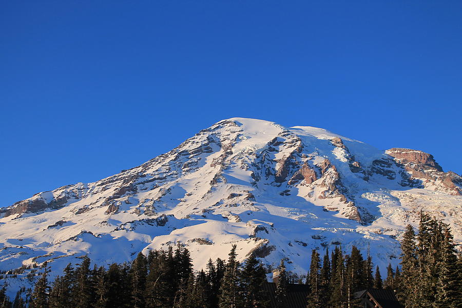 Rainier at Sunset Photograph by Rachel Vdolek - Fine Art America