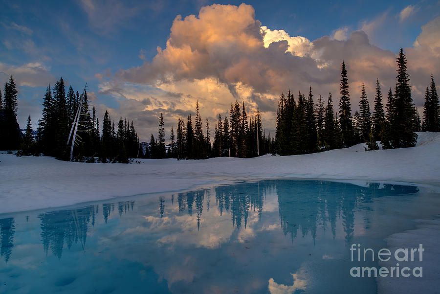 Rainier Stratus Clouds Reflection Photograph by Mike Reid | Fine Art