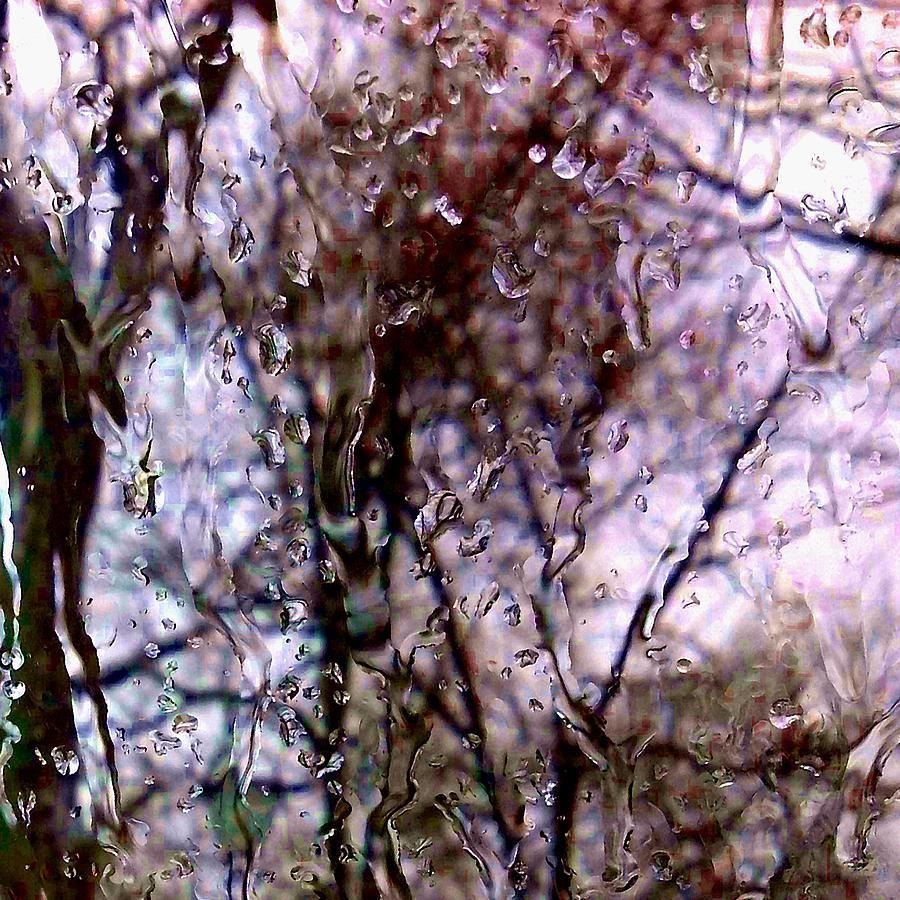 Abstract Photograph - Rainscape - Rain on the Window Series 1 Abstract Photo by Marianne Dow