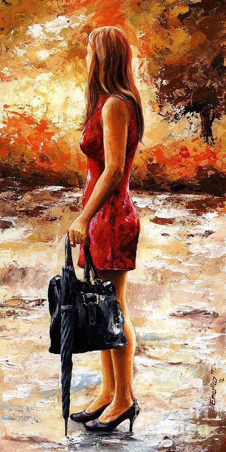 Umbrella Painting - Rainy day - After the Rain by Emerico Imre Toth