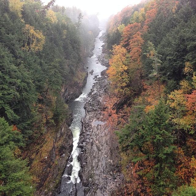Fall Photograph - Rainy Day At Quechee Gorge #autumn by Amy Coomber Eberhardt