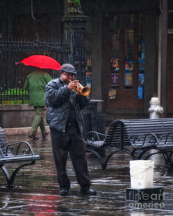 Music Photograph - Rainy Day Blues New Orleans by Kathleen K Parker