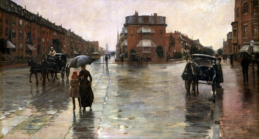 Childe Hassam Painting - Rainy Day Boston by Childe Hassam