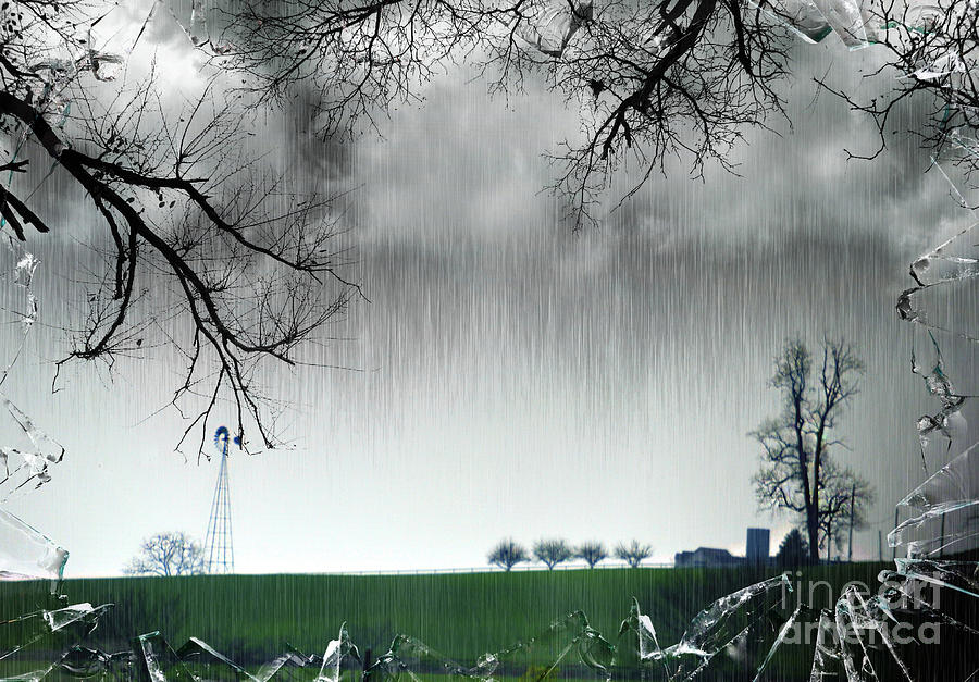 Rainy Day Farm Ver-3 Photograph by Larry Mulvehill