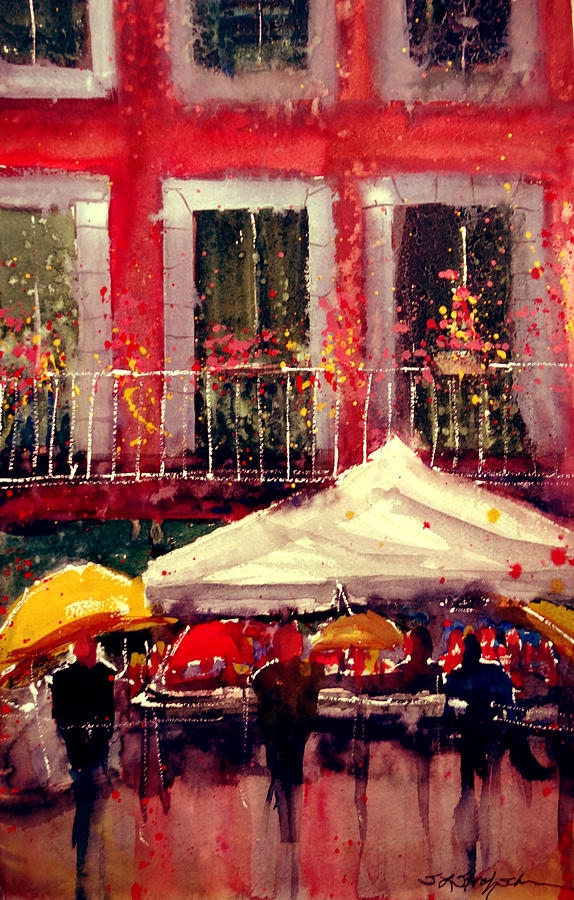 Rainy Day in Fivizzano Painting by Sandra Strohschein