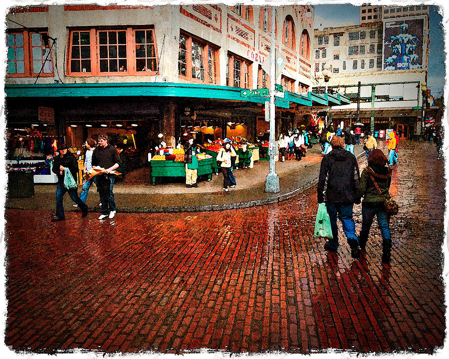 Rainy Day in Seattle Photograph by Randy Green
