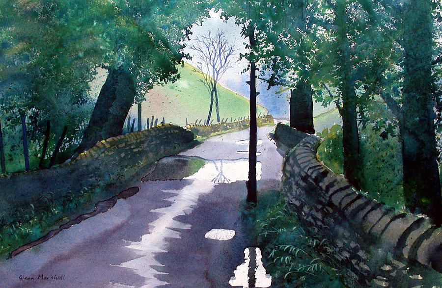 Rainy Day in the Yorkshire Dales Painting by Glenn Marshall