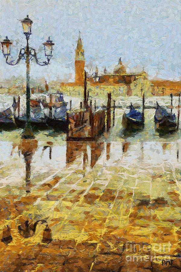 City Painting - Rainy Day in Venice by Dragica  Micki Fortuna
