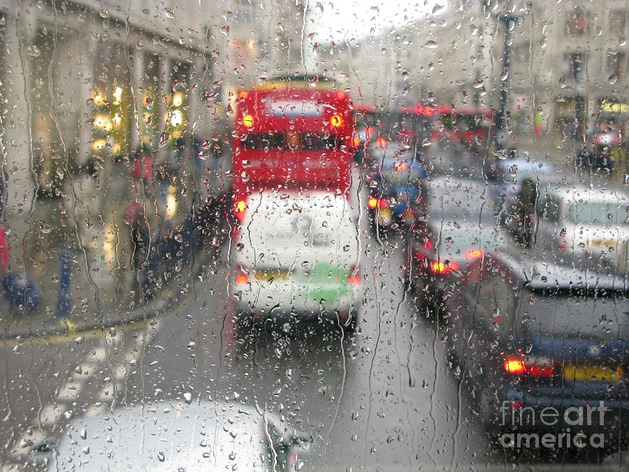 Rainy Day London Traffic Photograph by Ann Horn