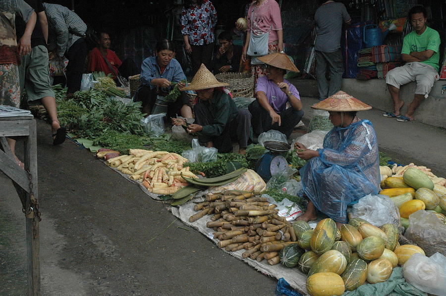 Rainy Day Market In Chiang Rai Photograph By Serge Seymour - Fine Art 