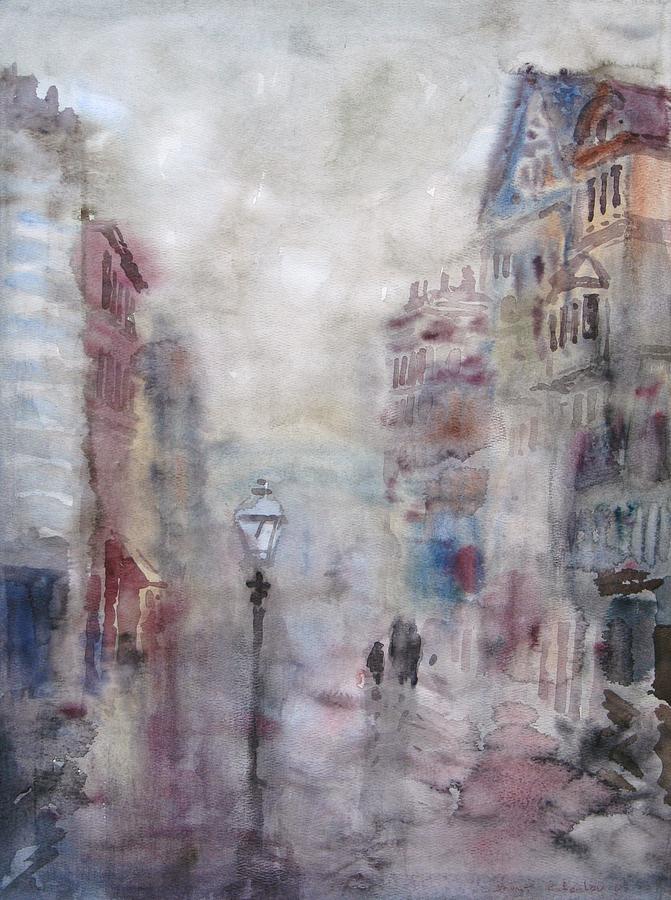 Premium Paintings | Rainy Day | Watercolor Artwork by Deepak R. Patil