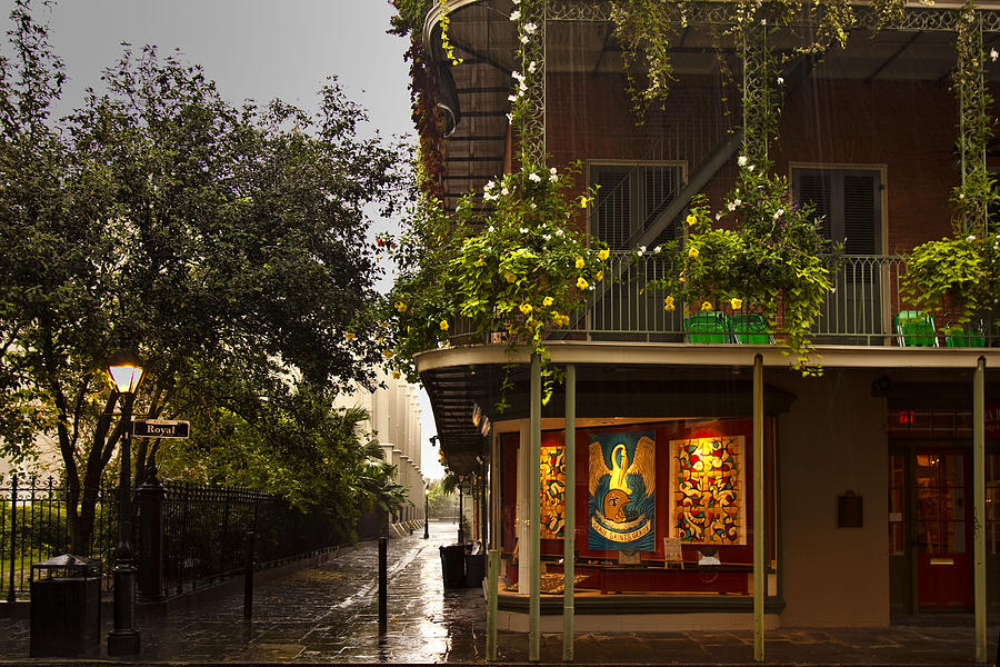 Rainy Day on Royal Street Photograph by Diana Powell