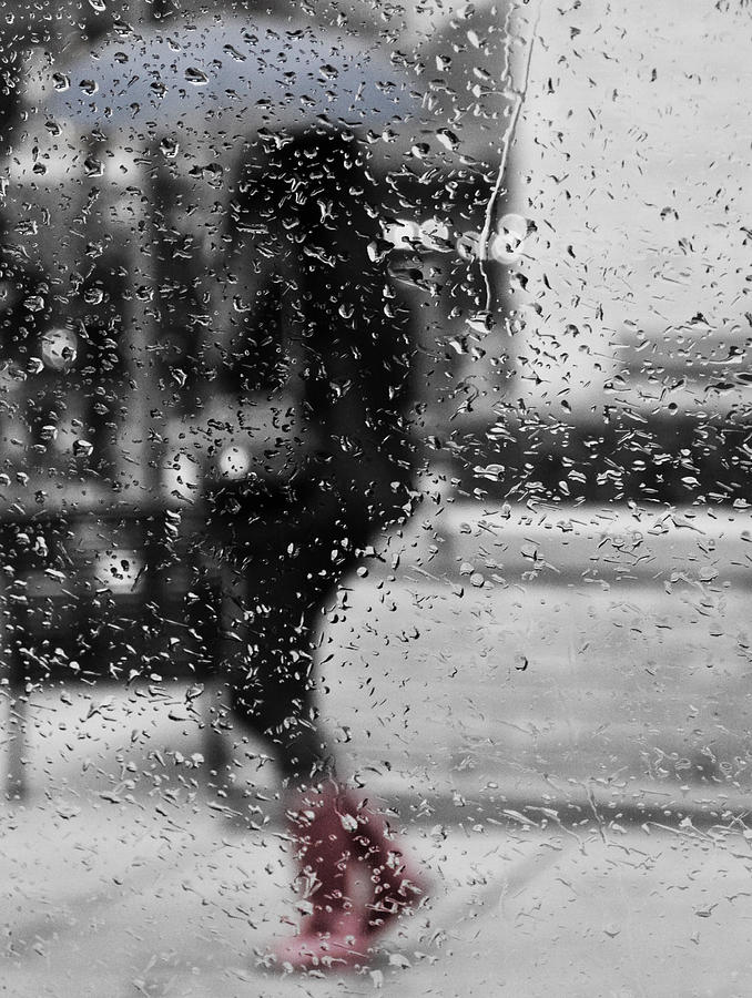 Rainy Day Pane  Photograph by J C