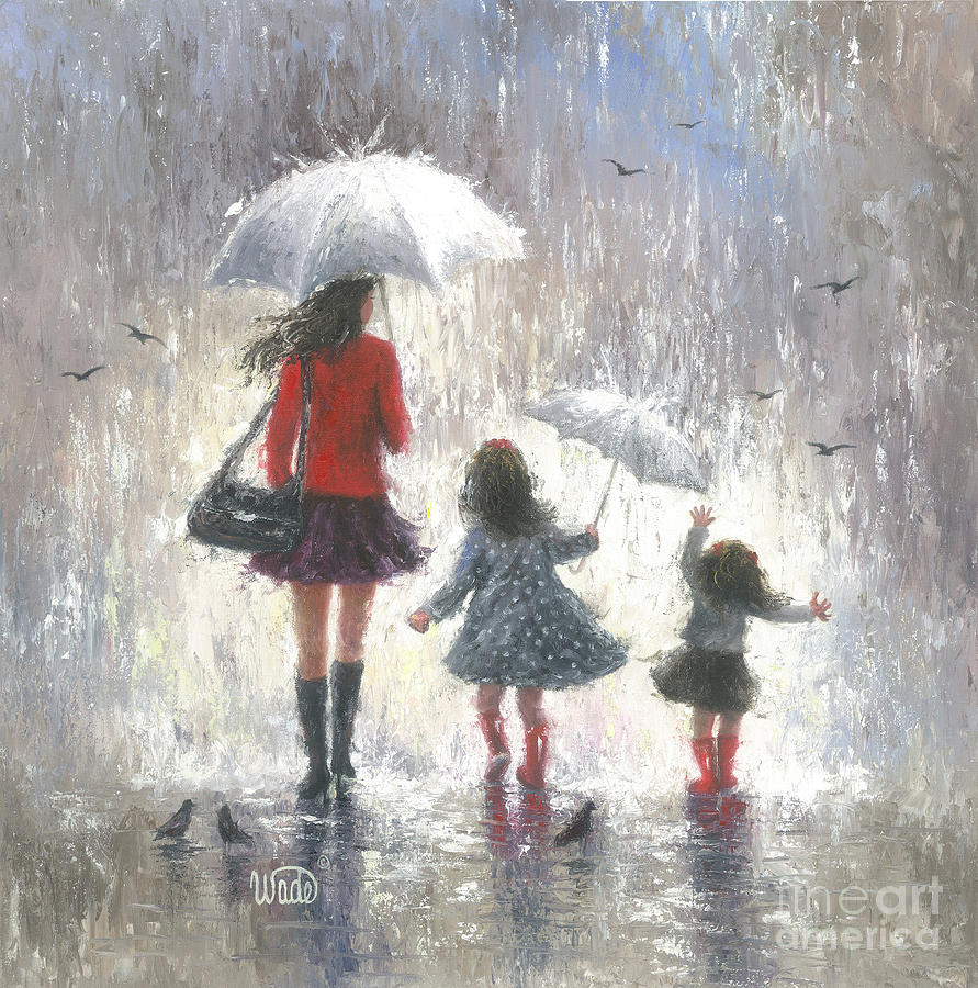 Rainy Day Walk With Mom by Vickie Wade 