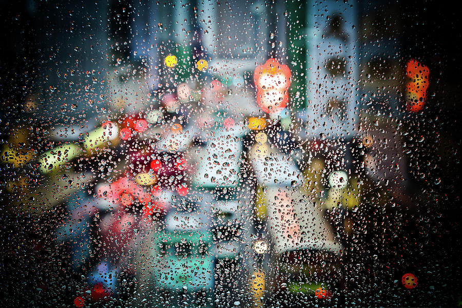 Rainy Mood Of Hong Kong Street Photograph by Andi Andreas