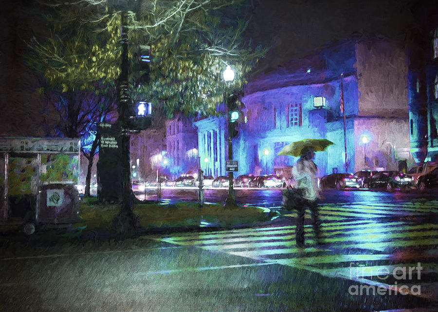 Rainy Night Blues Photograph by Terry Rowe