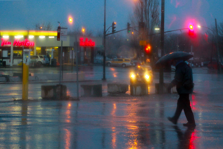 Rainy Night Photograph by Jim Vance