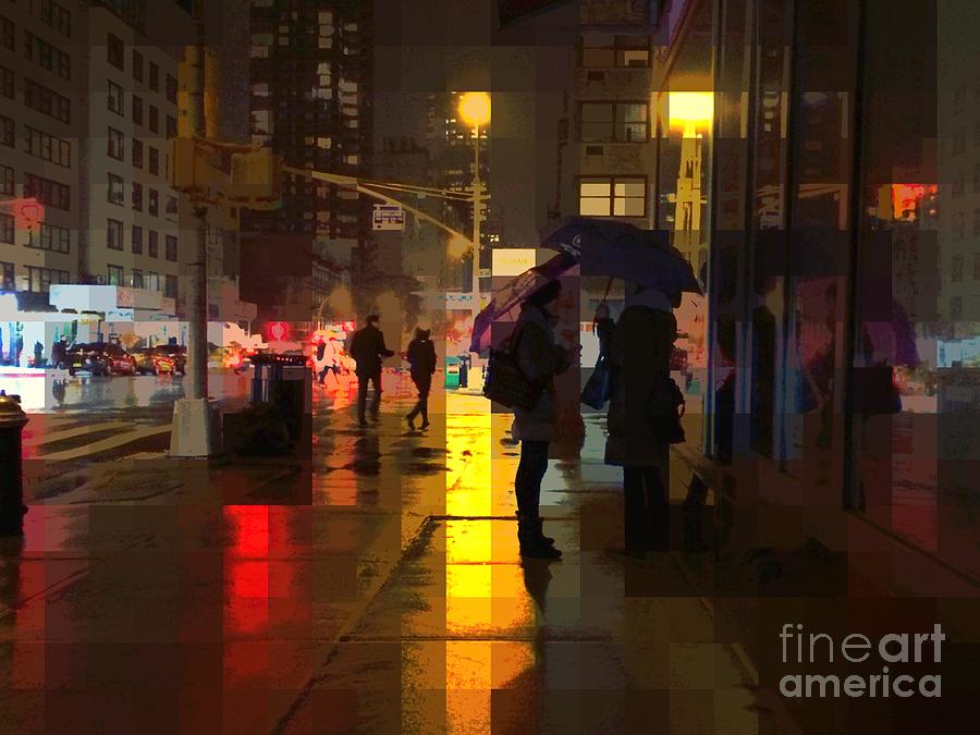 Rainy Night New York Photograph by Miriam Danar