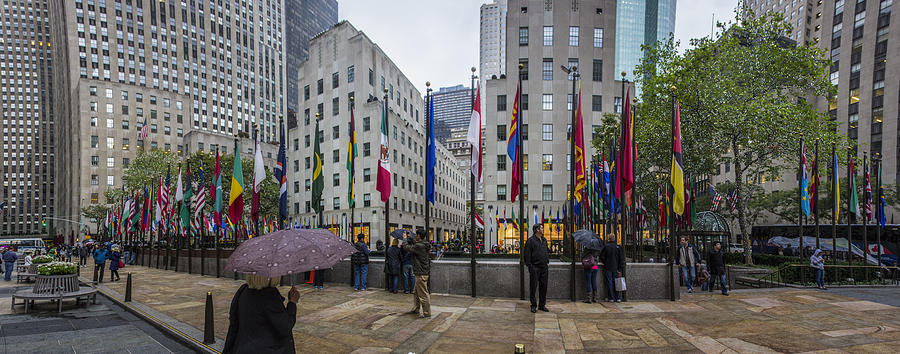 New York City Photograph - Rainy Rockefeller Plaza  by John McGraw
