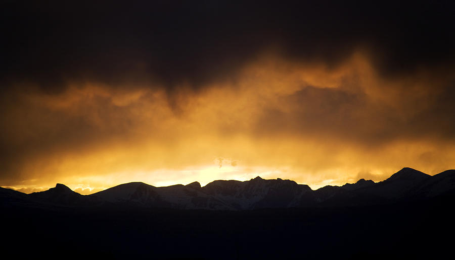 Rainy Sunset Over Rockies Photograph by Marilyn Hunt