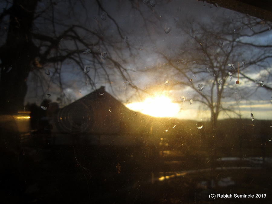 Rainy Sunset Through My Window Photograph by Rabiah Seminole