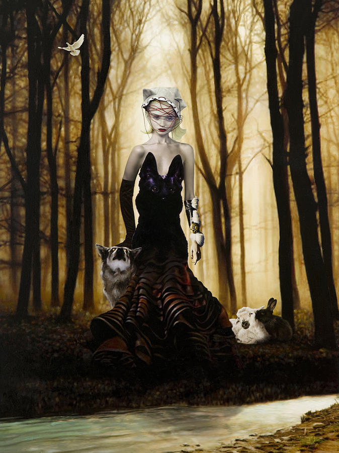 Animal Mixed Media - Raised By Wolves by Vic Lee