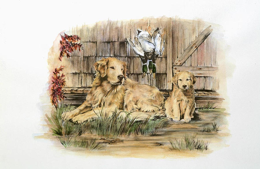 Animal Drawing - Raising Her Daughter Right by Jonni Hill