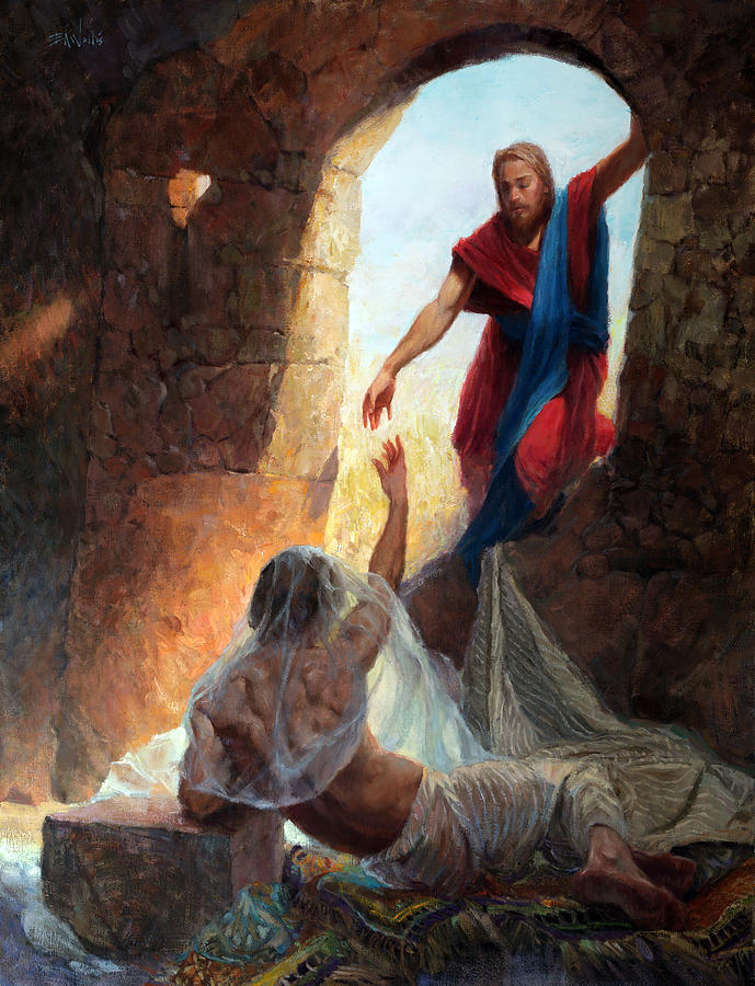 Wallis Painting - Raising Lazarus by Eric Wallis