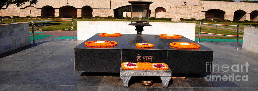 Raj Ghat Gandhi Memorial Photograph by Jacqueline M Lewis