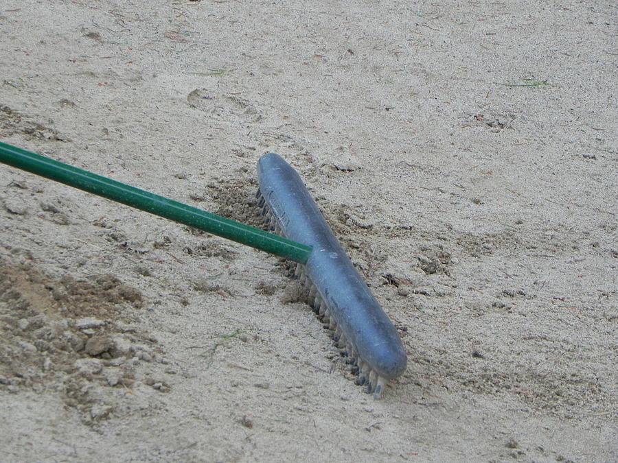 Sandpit Rake Rake in Sandpit Photograph by Tyrin Cooke - Pixels