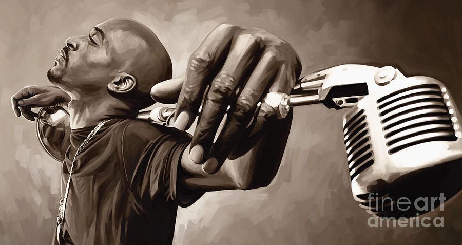 Notorious Big Painting - Rakim Artwork by Sheraz A Notorious Big Painting - Rakim Artwork by Sheraz A