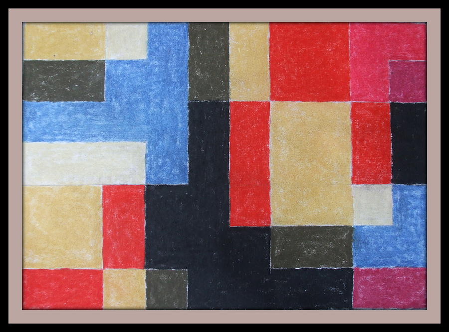 Geometric Painting - Raku.25. Overlay.2000 by Peter Mcclure
