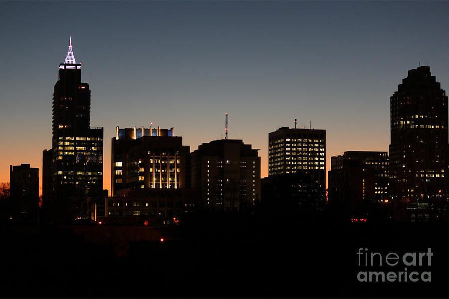 Raleigh before Sunrise Photograph by Robert Yaeger