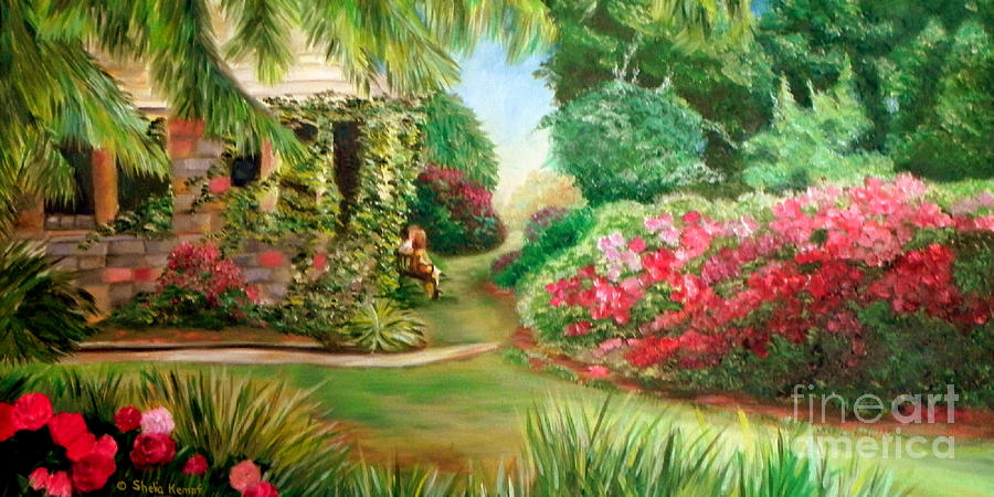 Rose Garden Painting by Shelia Kempf