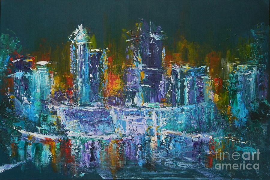 Raleigh Painting - Raleigh Nights by Dan Campbell