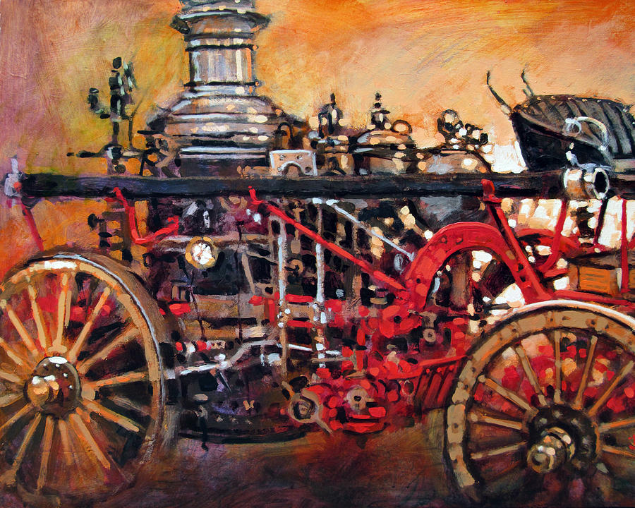 Raleigh Steam Pumper Painting by Dan Nelson