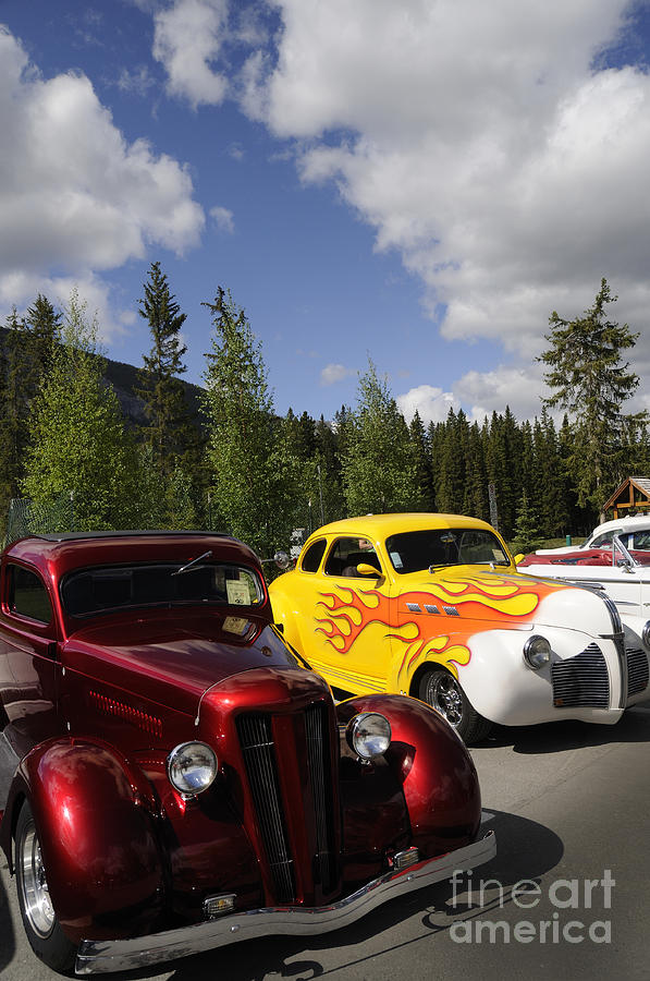 Rally of Classic Cars in Banff Photograph by Brenda Kean
