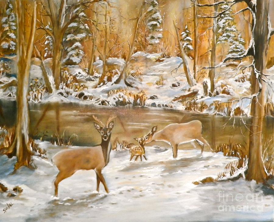 Deer Painting - Ralphs Legacy by Sandra Valentini