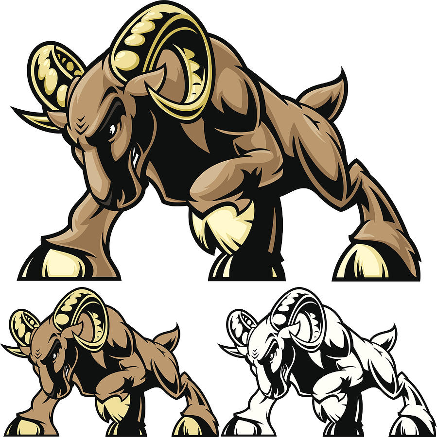 Ram Charge Stance Drawing by Daveturton