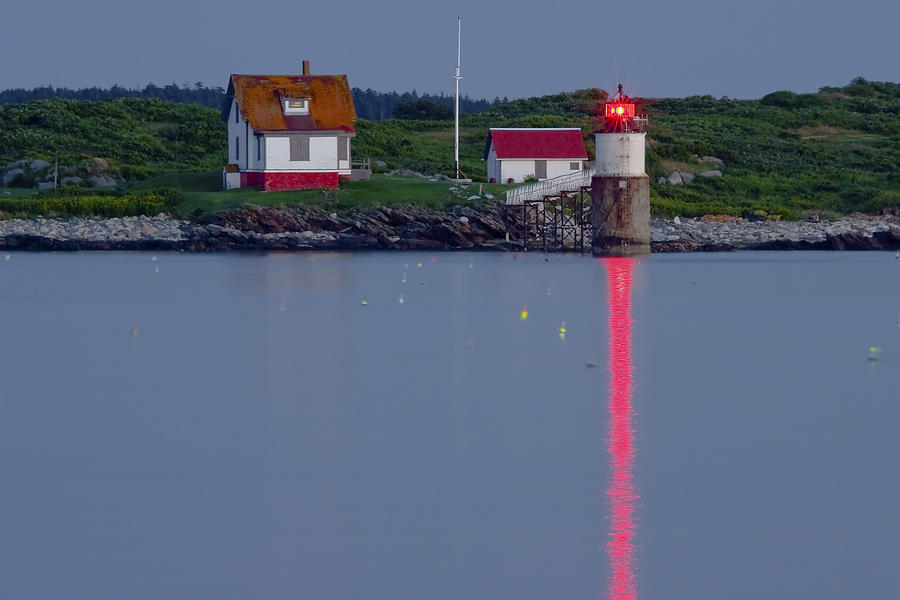 Ram Island Lighthouse At Night Maine  Photograph by Keith Webber Jr